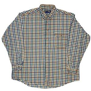 Ruff Hewn Heavyweight Cotton Plaid Button Down Shirt: Size Extra Large